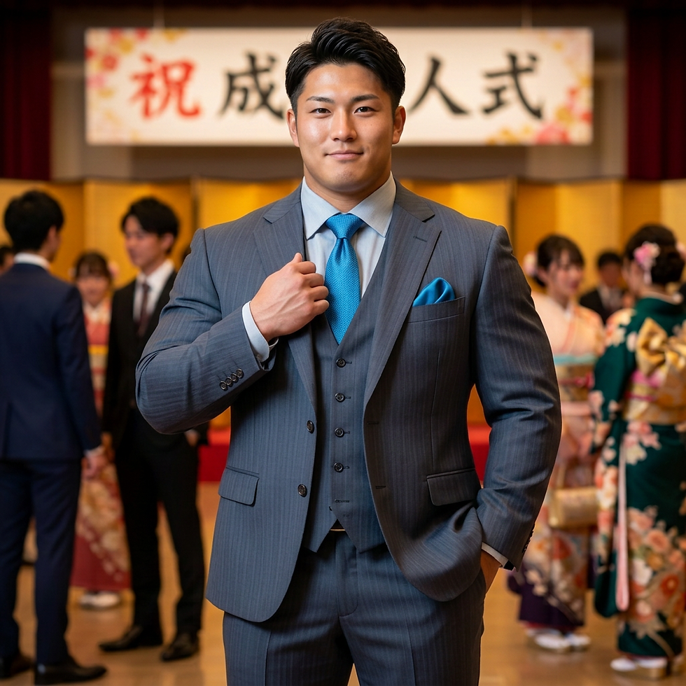 成人式のスーツをおしゃれに着こなそう!新成人男性の服装マナーと大きいサイズの選び方