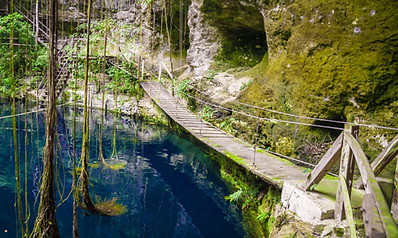 Cenotes bridge Mayan Rivera