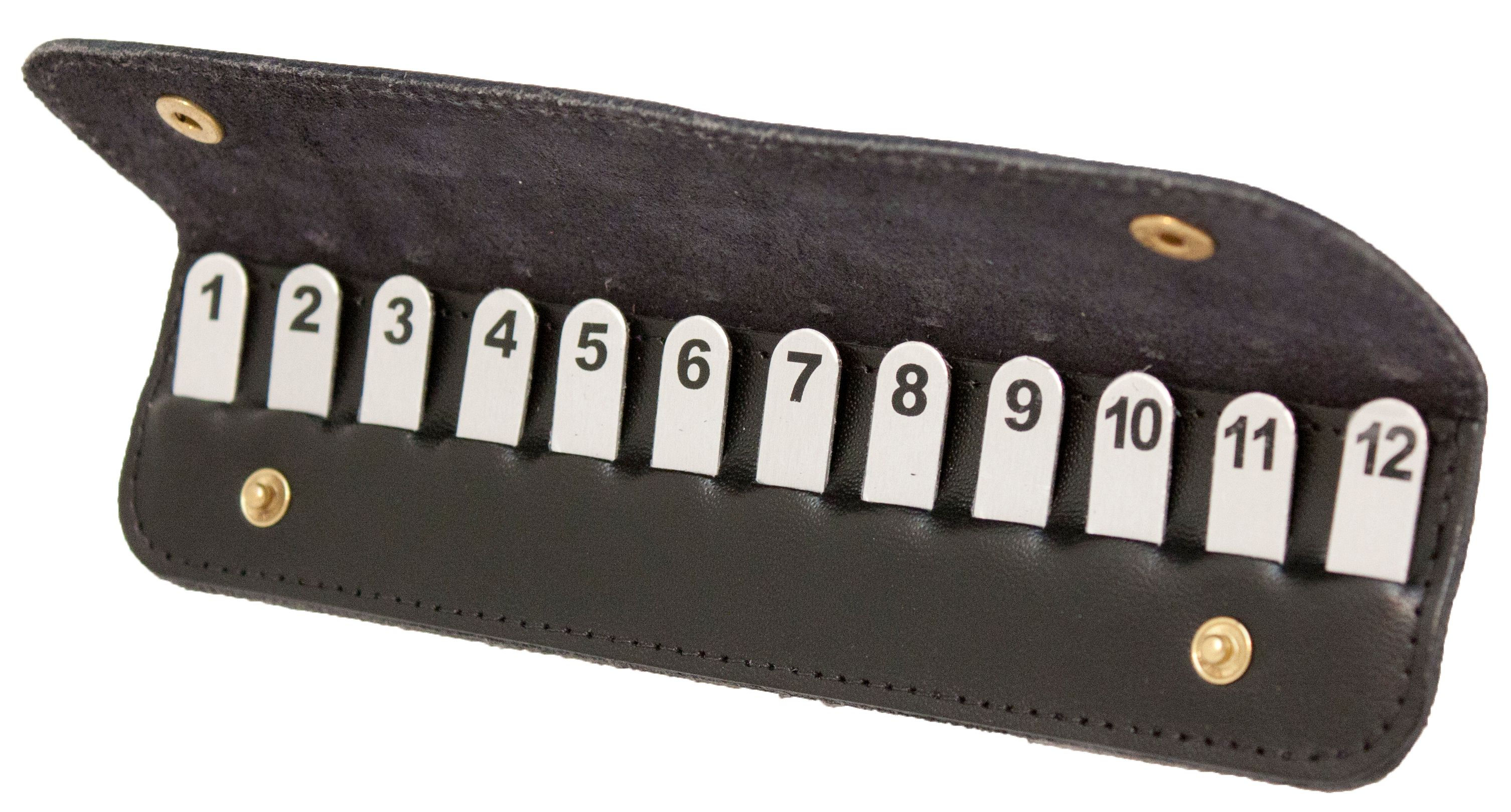 Bisley Leather Shooting Peg Position Finder Wallet 12 Peg