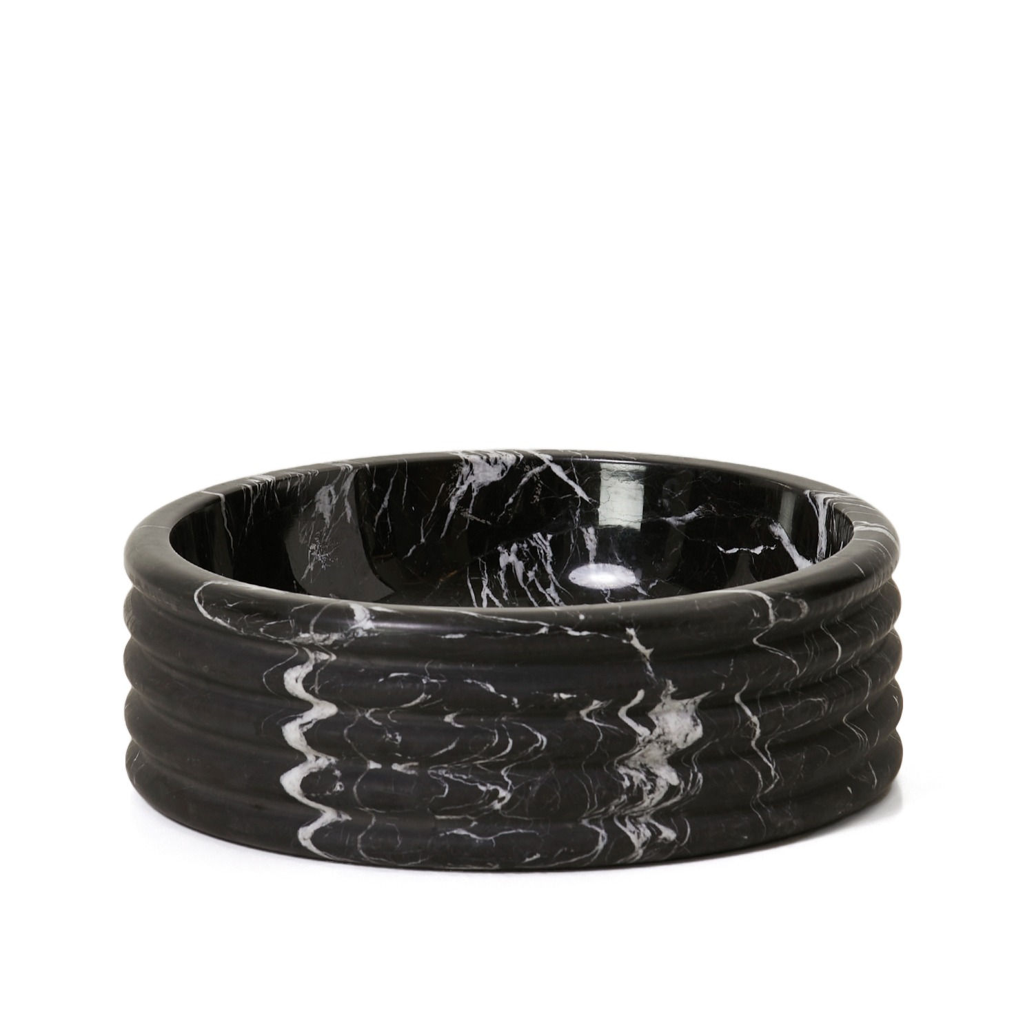 siyah mermer sunum meyve tabağı