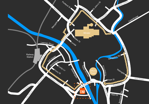 CSP Architects in York, City Map
