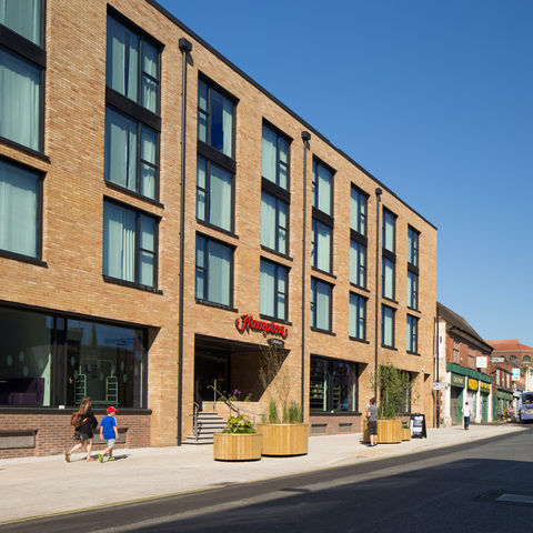 Hampton by Hilton Hotel, designed by CSP Architects in York. 