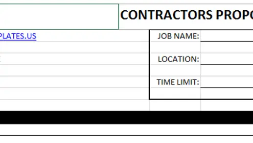 Contractor Proposal Bid