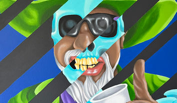 Pintural al óleo sobre tela, popart.