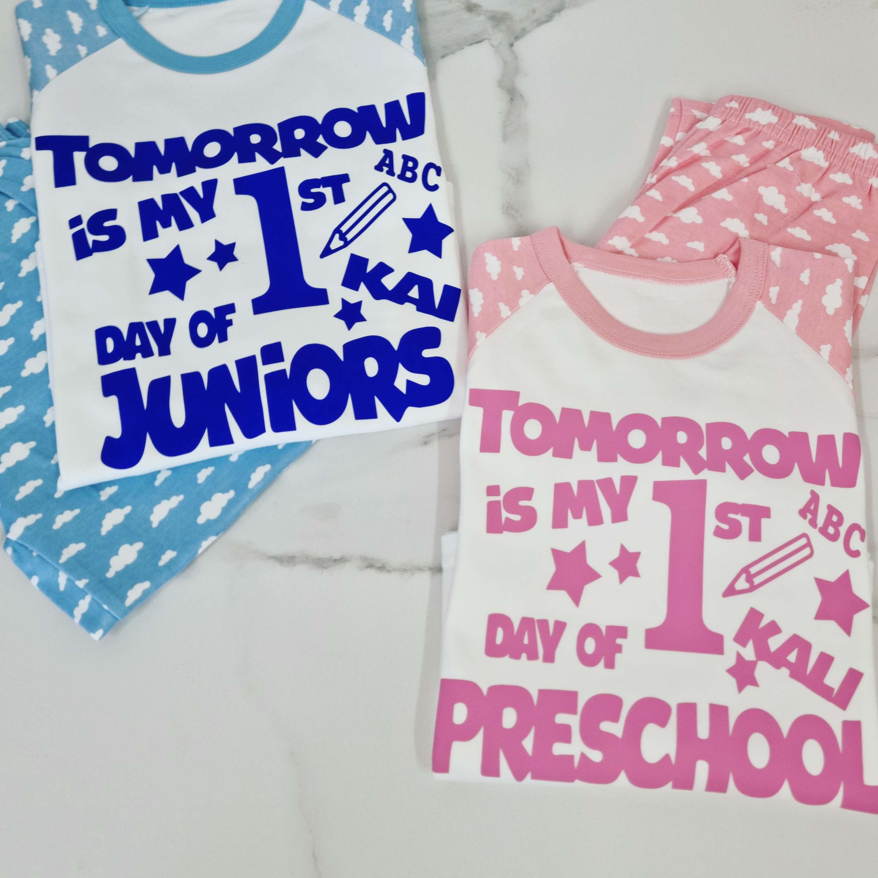 Tomorrow 1st Day of School / Pre-School Pyjamas