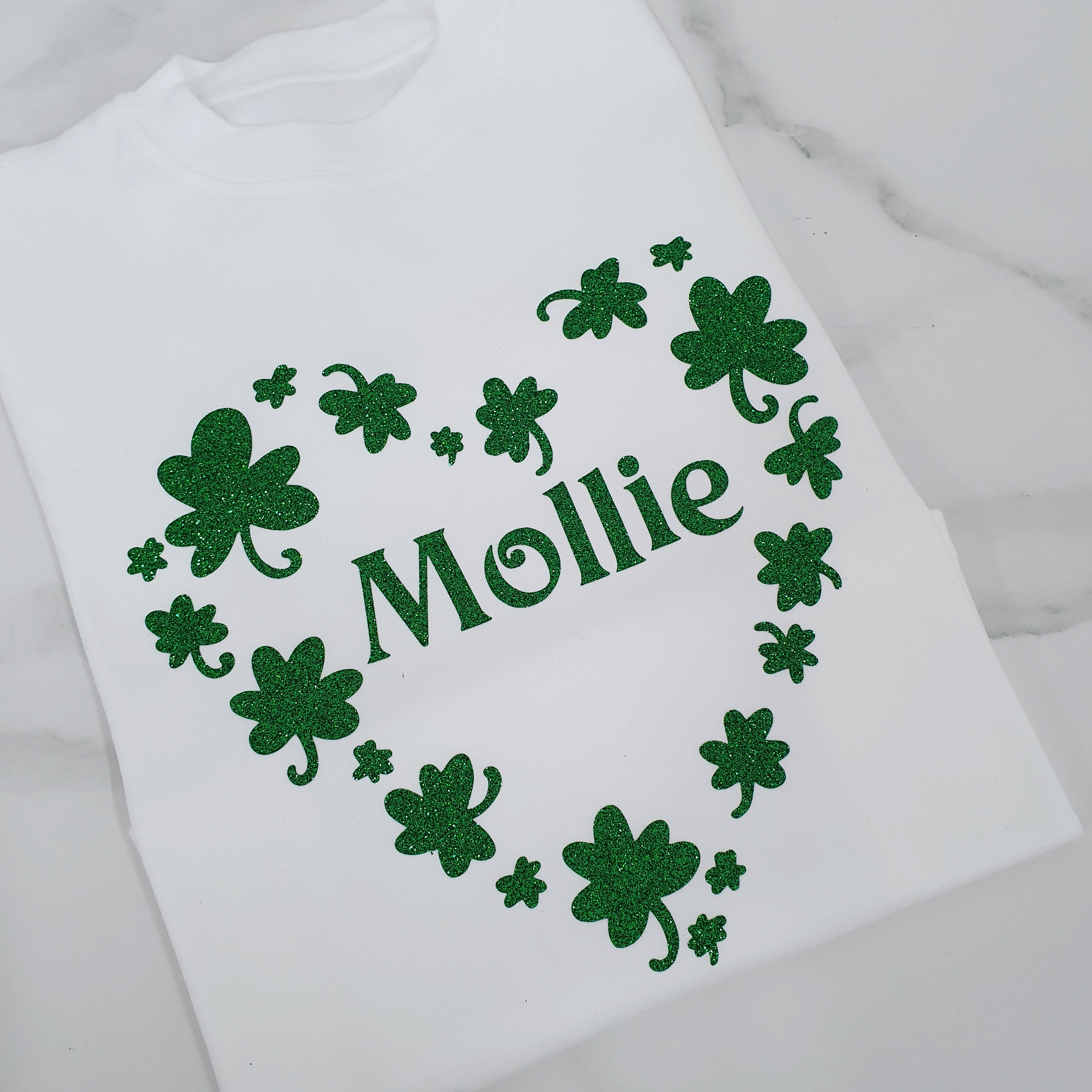 Personalised Shamrock Heart