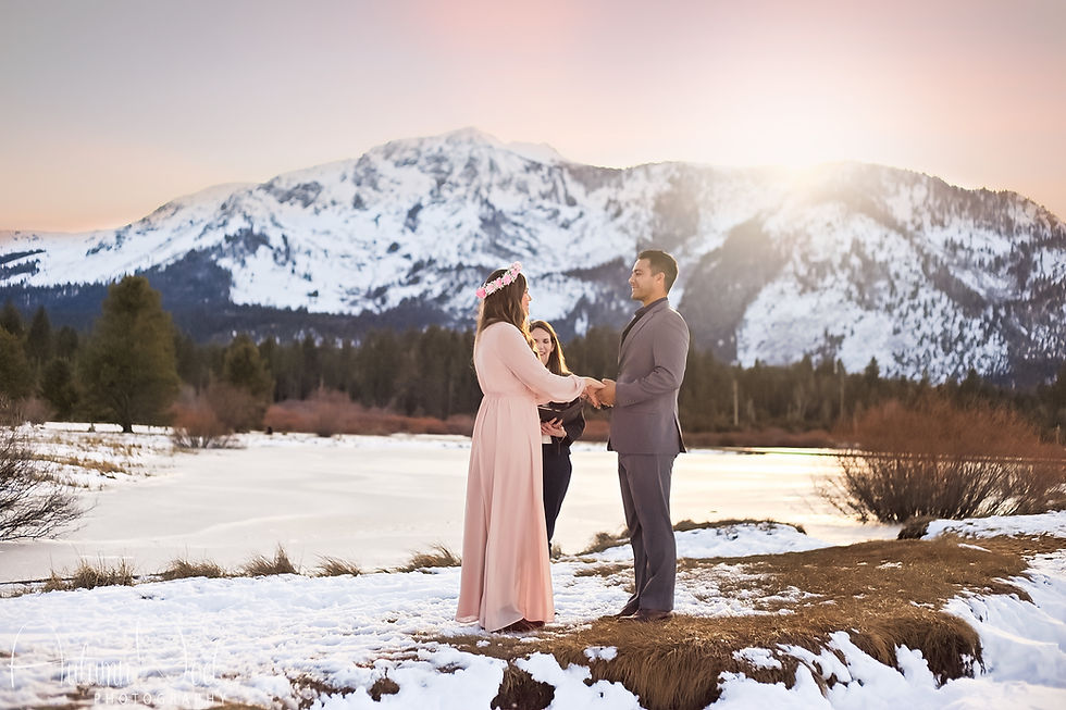 lake tahoe winter elopement photography