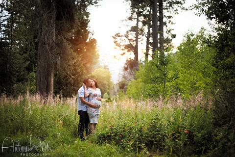 Tahoe Forest Maternity photography at Sunset