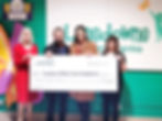 Left to right, Rita-Marie Hadley, executive director Lansdowne Children's Centre, with Adam DeGroote and Niki DeGroote, and Tamie Aubin, Lansdowne Director of Client Services