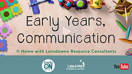 Early Years, Communication - Video Playlist