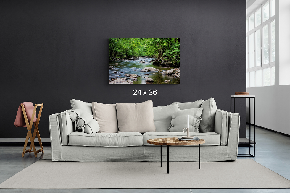 Thumbnail: Gatlinburg Mountain Stream Photo Print Canvas Metal