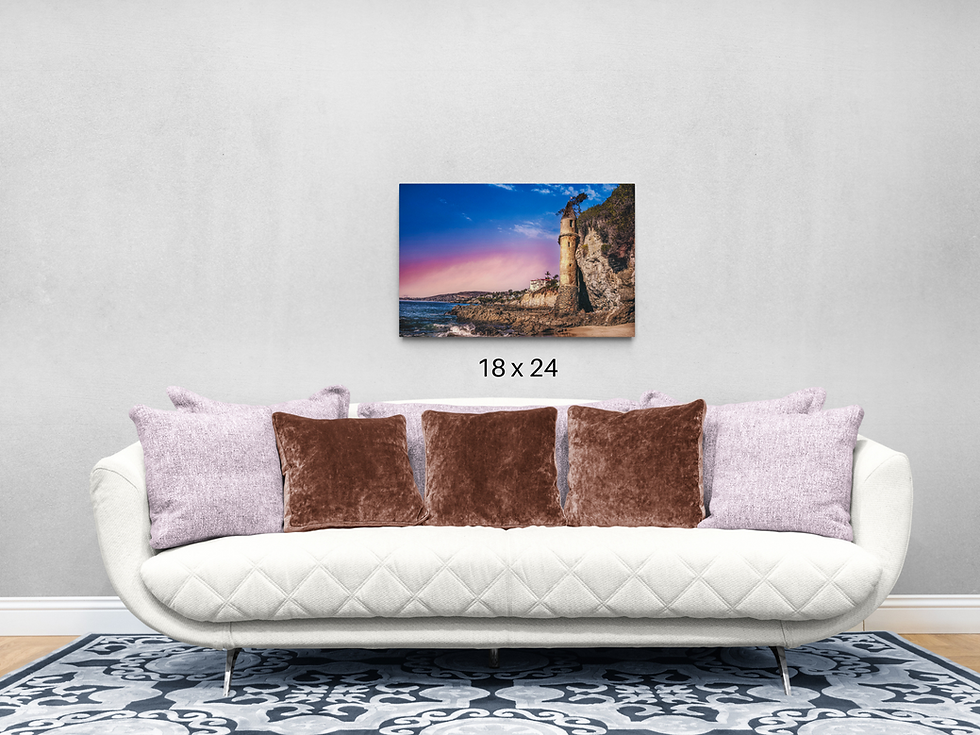 Thumbnail: "Victoria Beach Pirate Tower" Photo Print Canvas Metal
