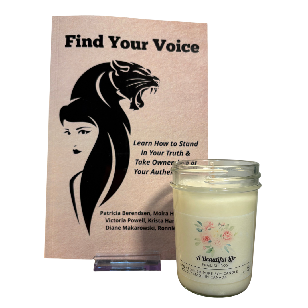 Find Your Voice Book and Soy Candle Bundle