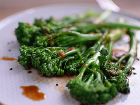 Boiled Broccolini with Yuzu Tamari Sauce