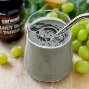 Walnut Black Tahini, Banana and Kale Smoothie (Vegan)