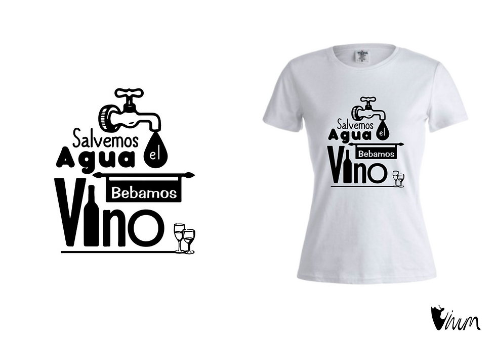 Miniatura: camiseta blanca mujer Salvemos el agua