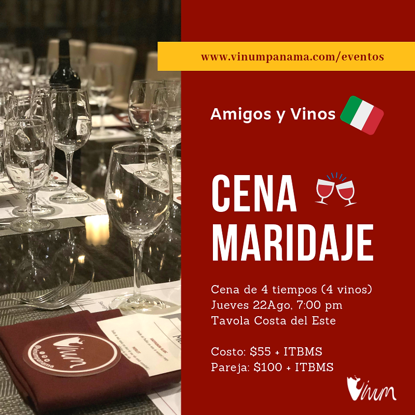 Cena Maridaje Italia