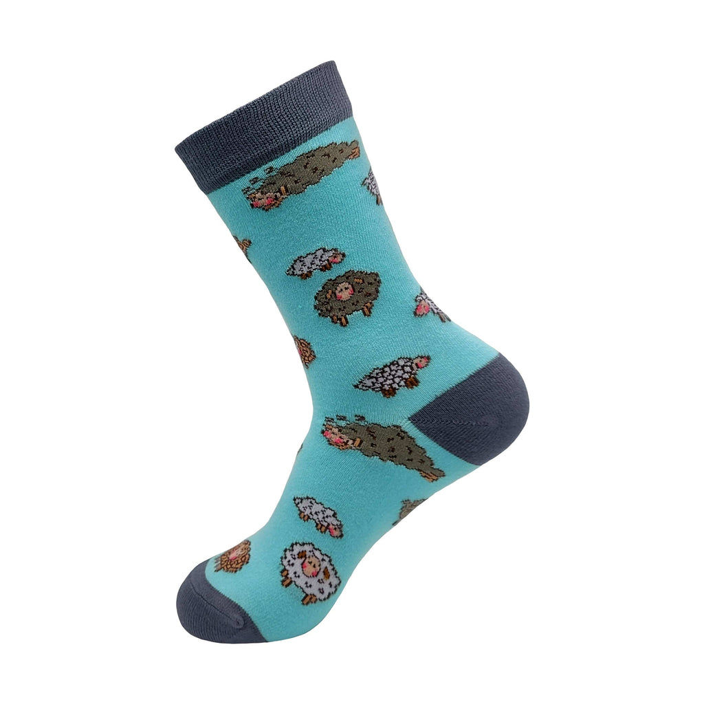 Blue Cute Sheep Bamboo Sock