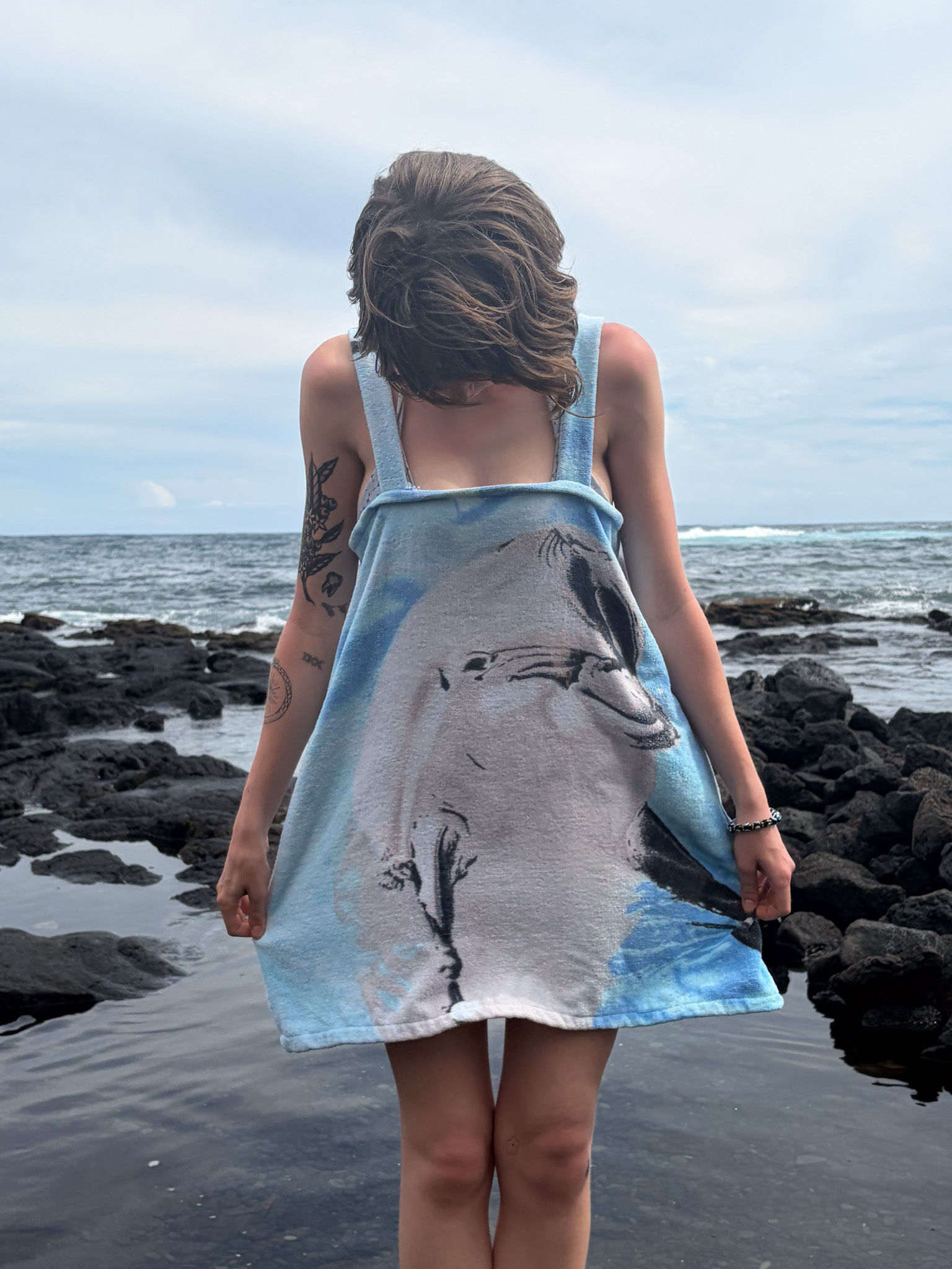 dolphin towel dress