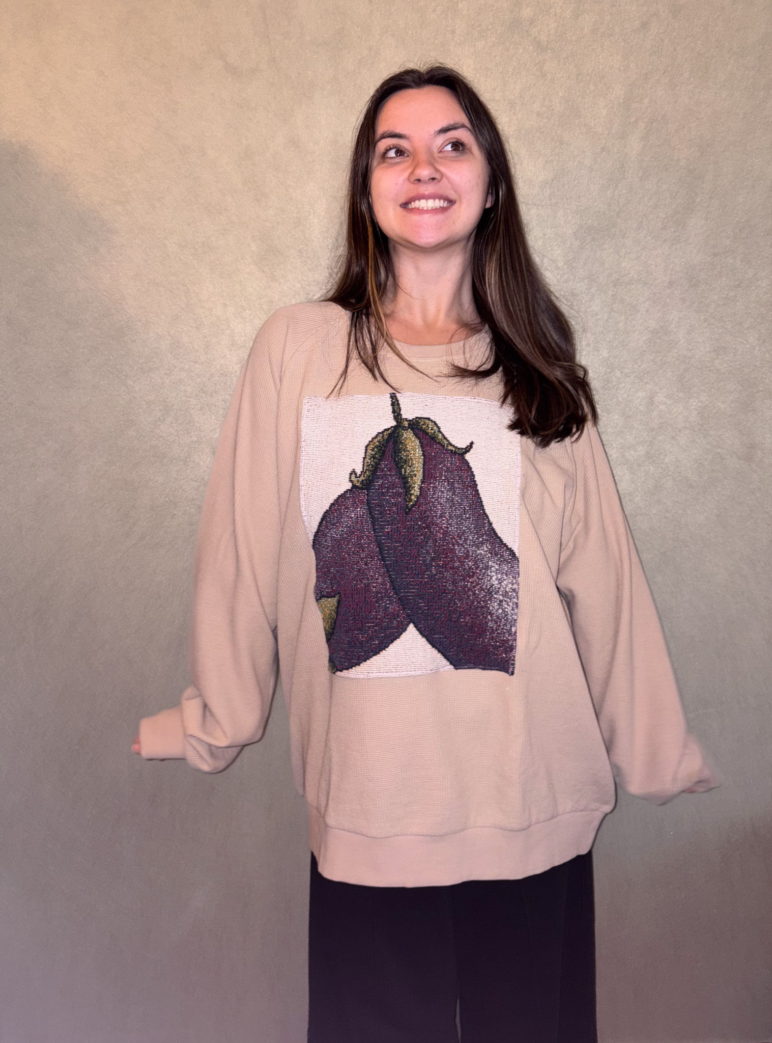 eggplant tapestry shirt