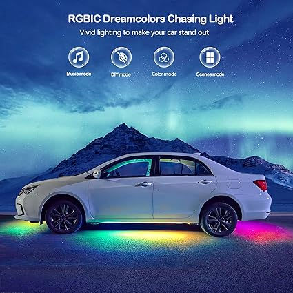 Miniatura: Underglow Led Lights for Cars, 6 pcs RGB-IC Smart LED Lights with Dream Color Ch