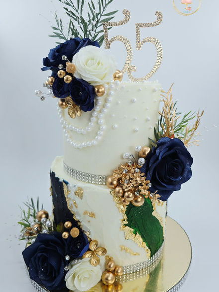 Two-Tier Elegant 55th Birthday Cake | Navy, Green & Gold Cake
Evans GA, Augusta GA, North Augusta SC, Aiken SC, Grovetown GA, Martinez GA and Hephzibah GA