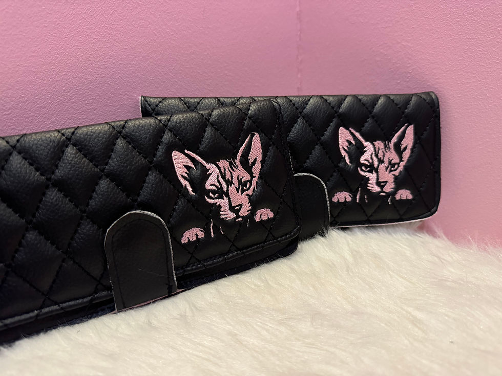 Porte feuille avec broderie SPHYNX