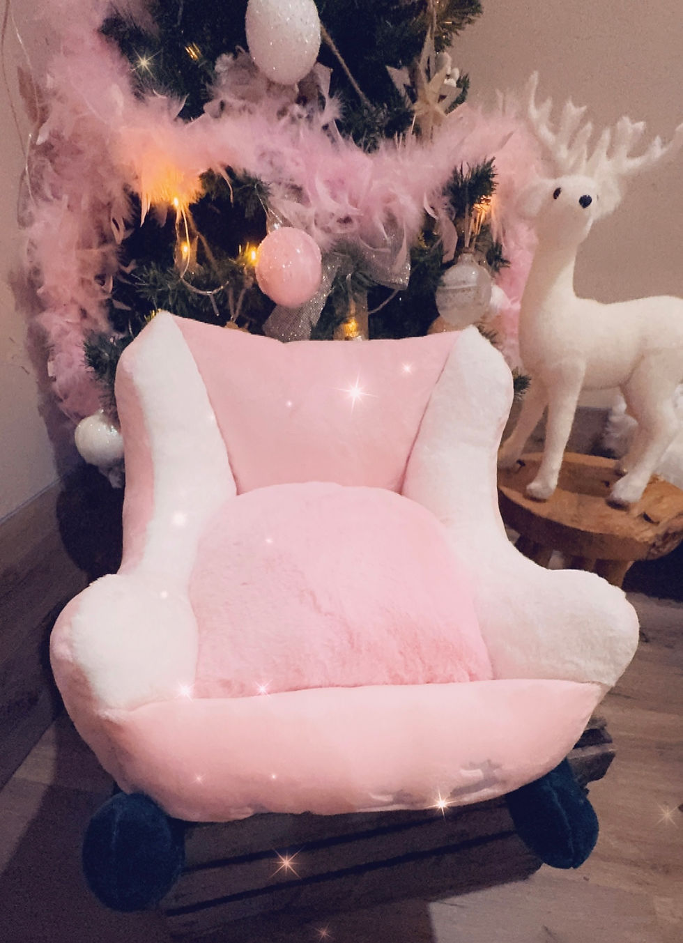 Miniature : Traineau de Noël rose