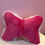 Miniature : Oreiller fuchsia et blanc
