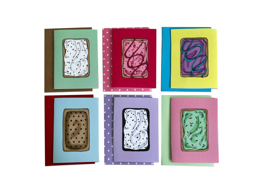Toaster Pastry Greeting Cards