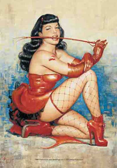 BETTIE PAGE DON'T DREAD ME Textile Poster Music Flag Wall Hanger