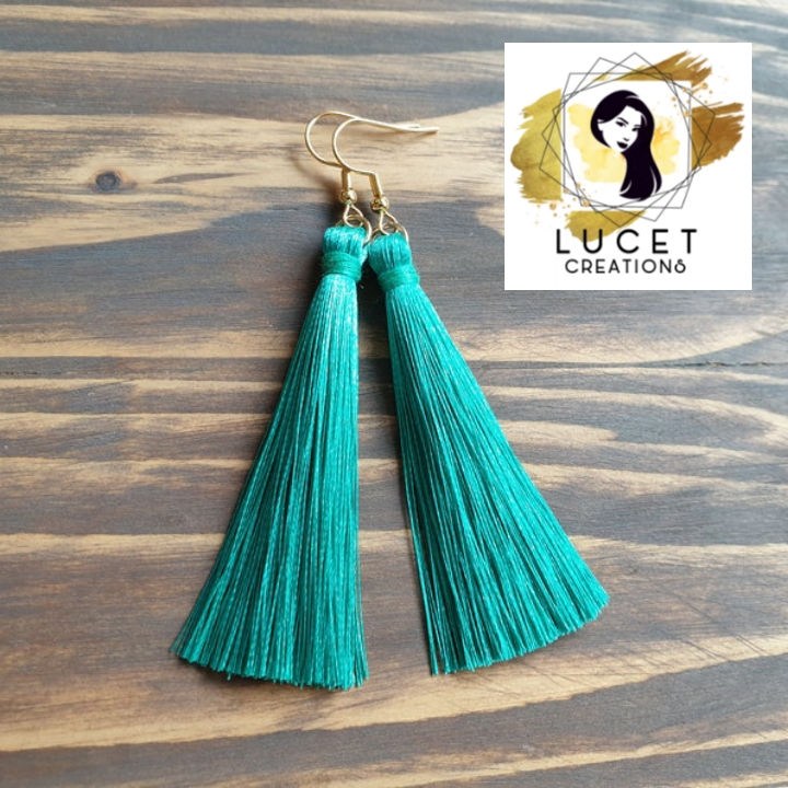 Thumbnail: One Layered Tassels Earrings - Silk
