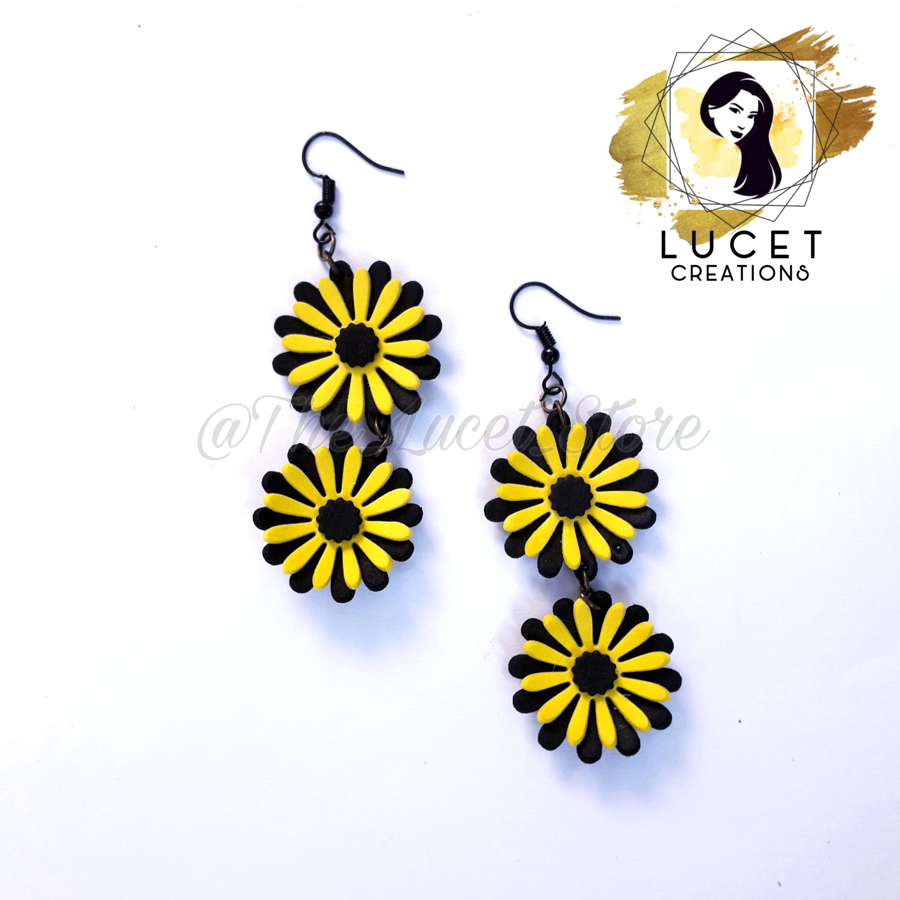 Foam flower Drop Earrings