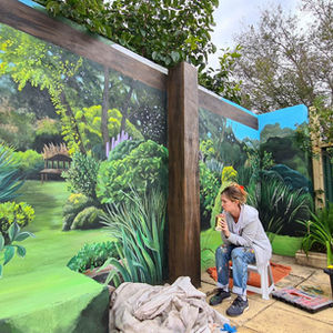 Backyard Garden Mural