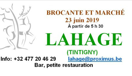 Brocante à Lahage le 23 juin