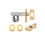 Thumbnail: Iver - Round Profile Euro Mortice Deadbolt Kit B60mm