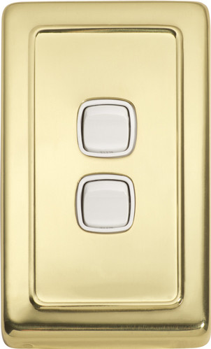 Two Faces Rocker Switch TradCo - 2 Gang Rocker Switch H115xW72mm | Windsor Restorations