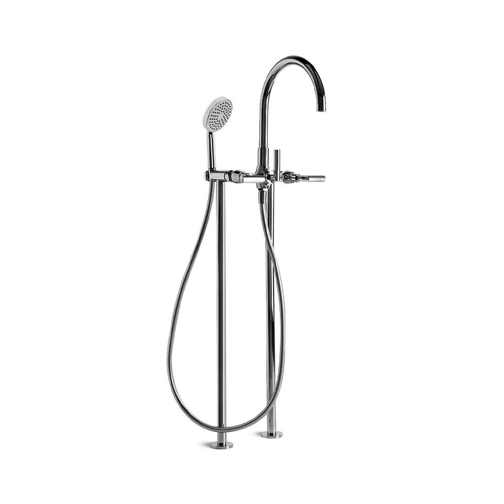 Thumbnail: Brodware - City Plus - Floor Mount Bath Mixer with Handshower 1.9722.03.2.01+