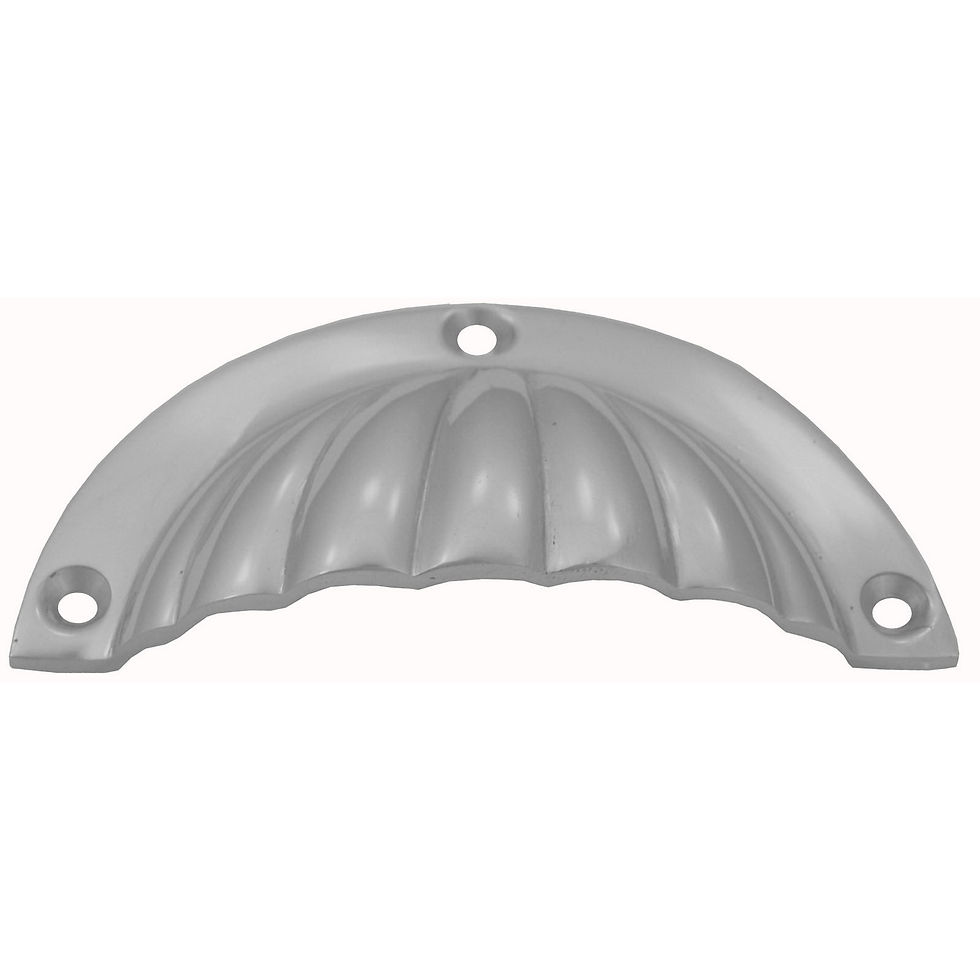 Thumbnail: Domino Brass - Fluted Cup Pull Handle H40xW90mm