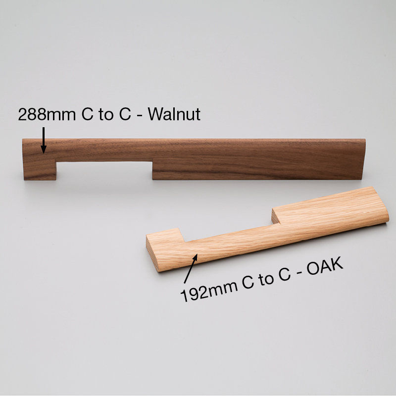 Thumbnail: Kethy - Timber Astrid Offset Cabinet Pull Handle (2 Sizes)