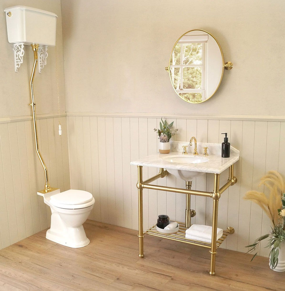 Thumbnail: Turner Hastings - Mayer 75 x 55 Wash Basin & Stand with Real Carrara Marble Top