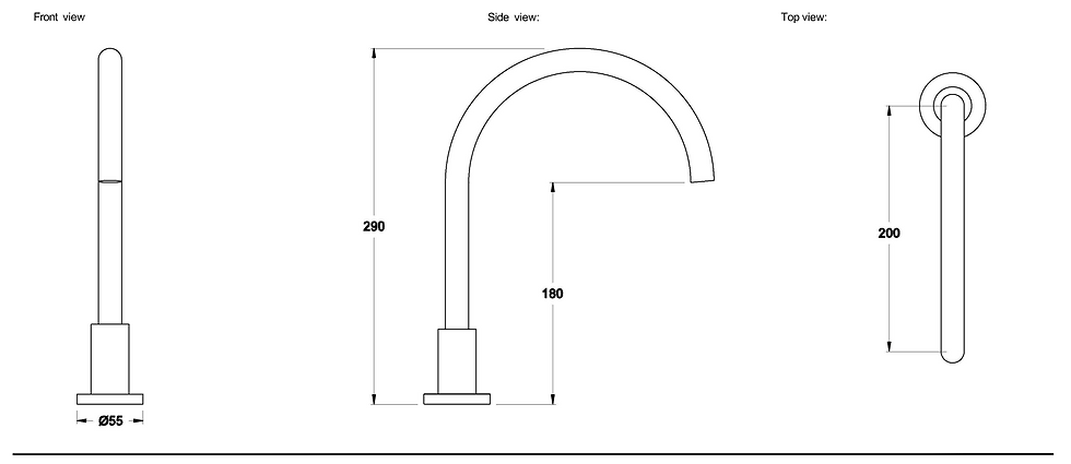 Thumbnail: Brodware - City Plus - Bath Spout Only 1.9707.30.0.01