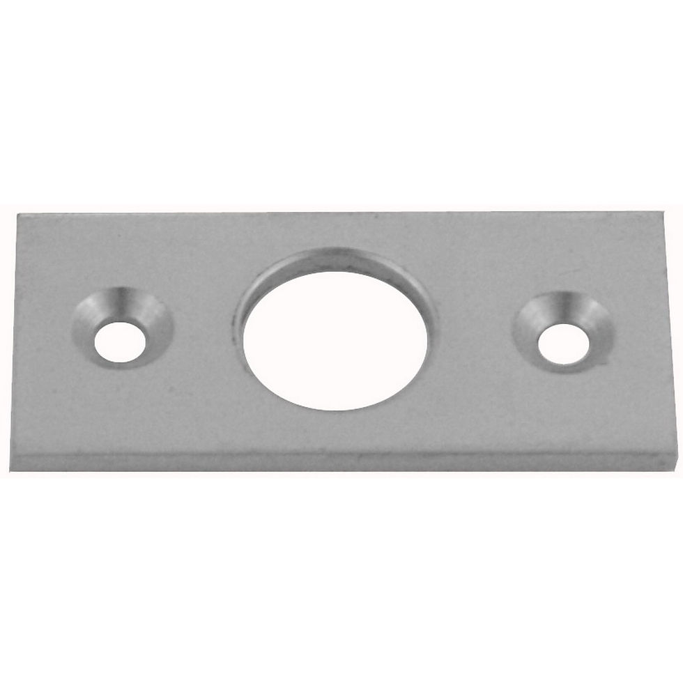 Thumbnail: Domino Brass - Barrel Bolt Flat Keeper - Suit 6.4, 8.0, 9.5, 12.5mm Bolt