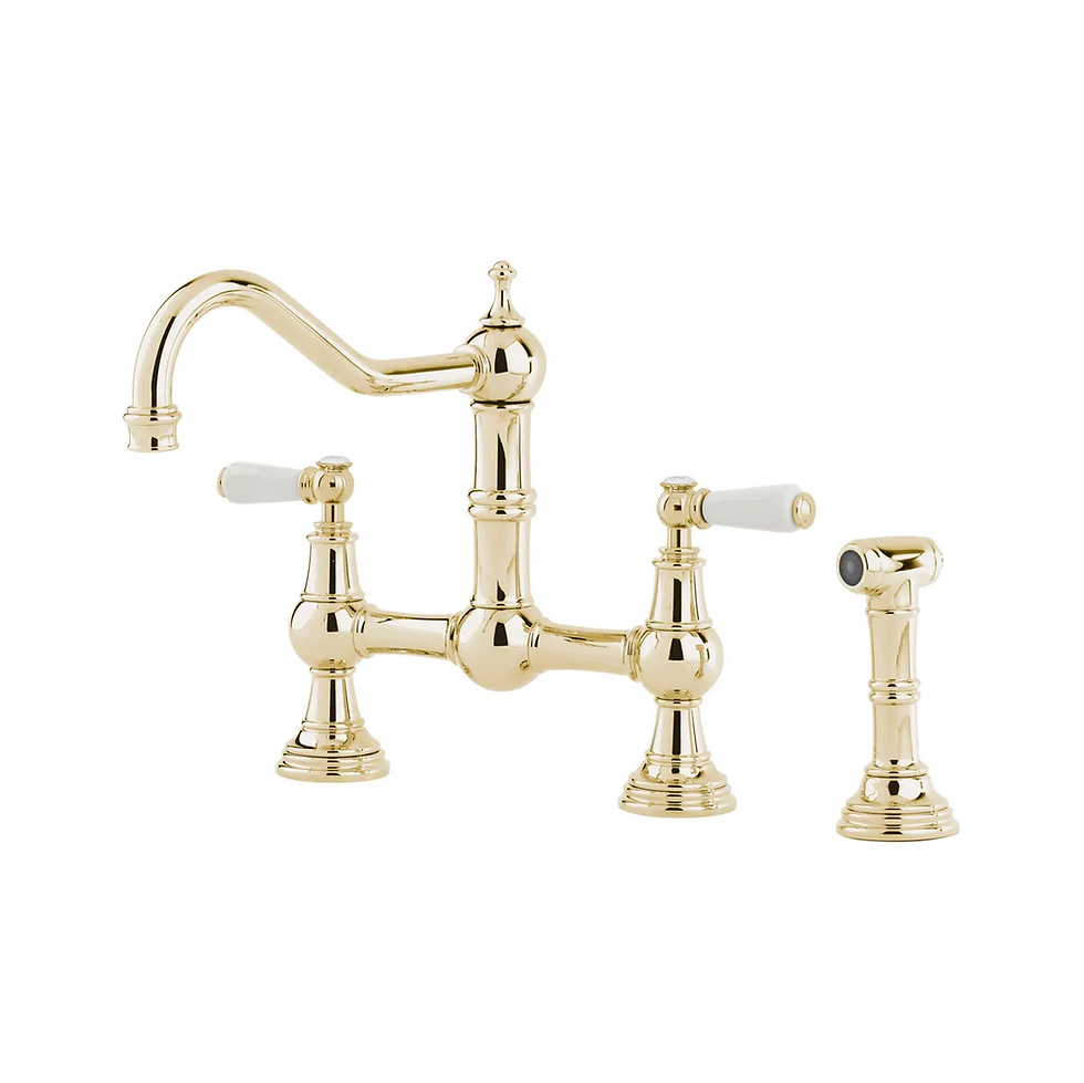 Thumbnail: Shaws by Perrin & Rowe - Hambleton Kitchen Bridge Mixer with Spray Rinse