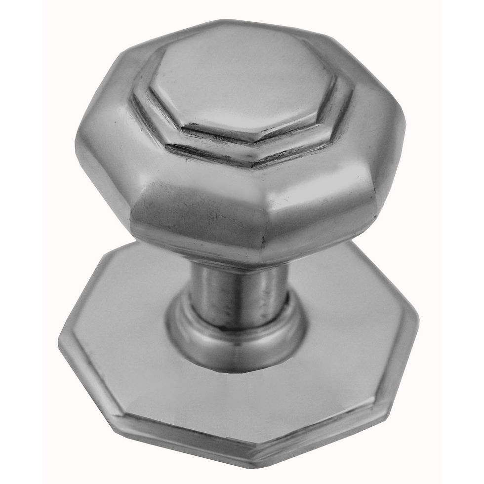 Thumbnail: Domino Brass - 2522 Art Deco Classic Centre Door Knob D72mm