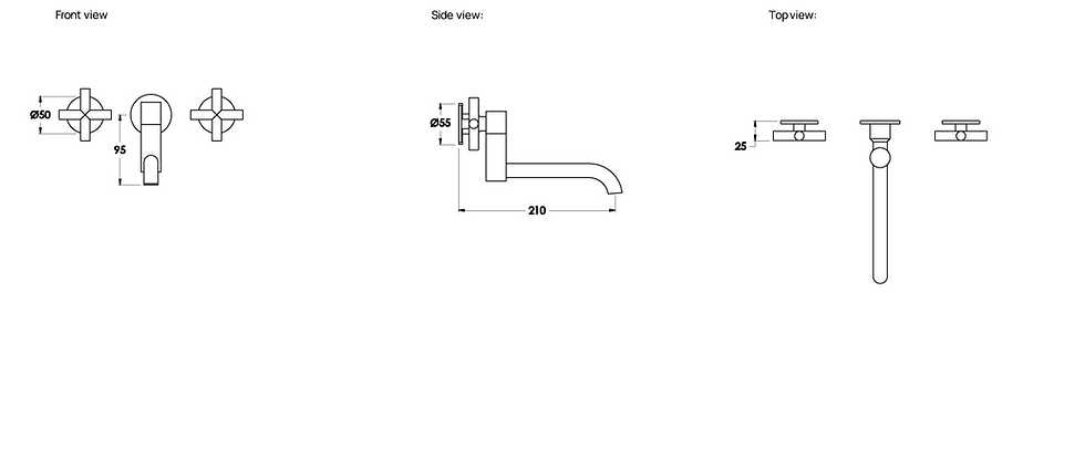 Thumbnail: Brodware - Yokato - Wall Set with Double Swivel Spout 1.9329.00.7.01+
