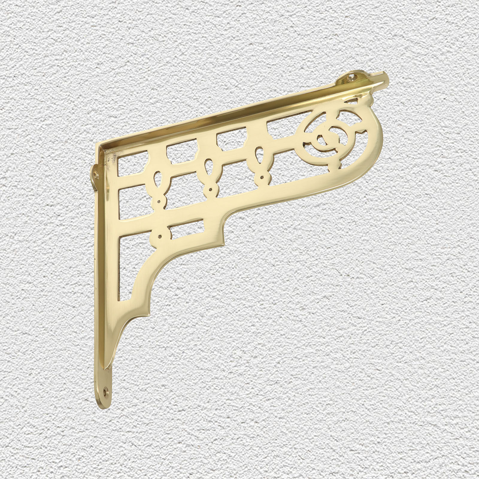 Domino Brass - Heavy Duty Decorative Shelf Bracket 220x200mm