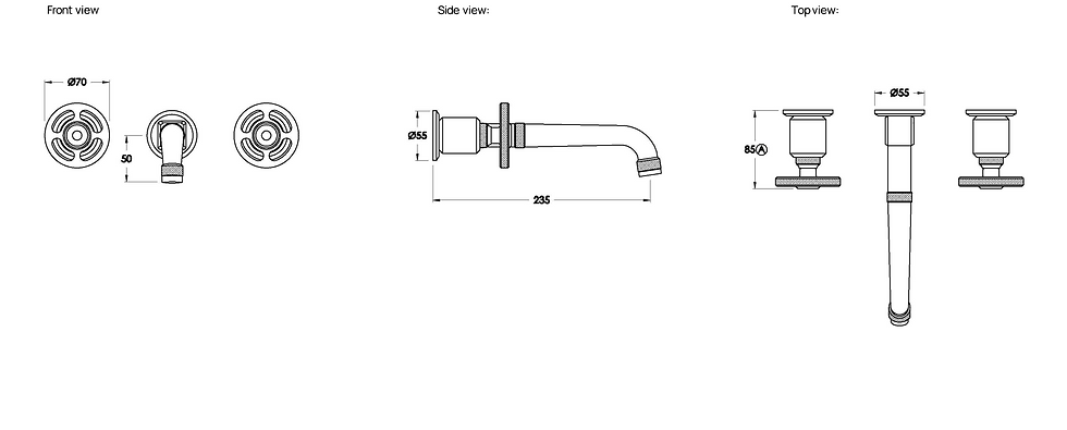 Thumbnail: Brodware - Industrica - Wall Set with 235mm Spout 1.6706.00.2.01+