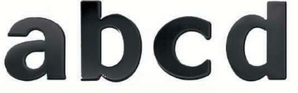 Thumbnail: Austyle - Lowercase Arial A to D Street Letters H60mm