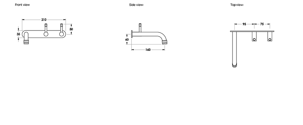 Thumbnail: Brodware - Yokato - Wall Set on Plate with 160mm Spout 1.9305.02.7.01+